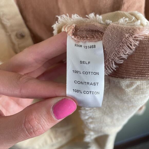 FATE colorblock button down shacket - Picture 4 of 6